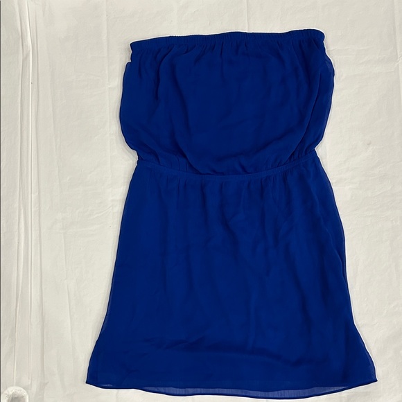 Express Cobalt Blue Strapless Dress - Picture 1 of 7